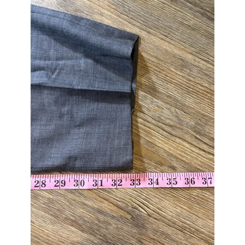 Brooks Brothers Classic Dress Pants Mens 38x33 Glen Plaid 100% Wool Flat Front